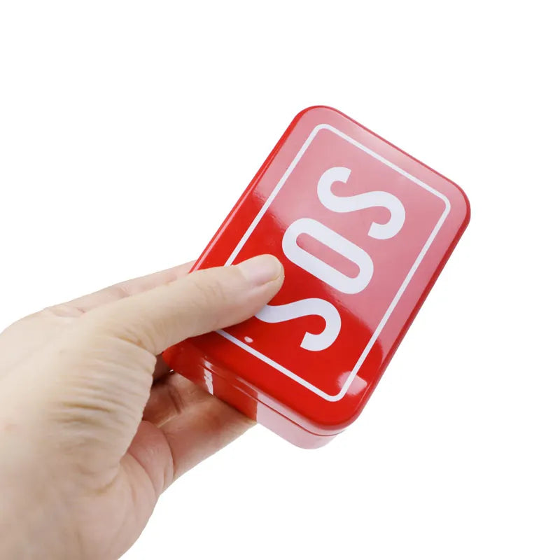 Kit de survie de camping 7 en 1 en acier inoxydable et nylon - Boîte à outils multifonctions compacte, équipement de premiers secours pour la sécurité en plein air et la randonnée