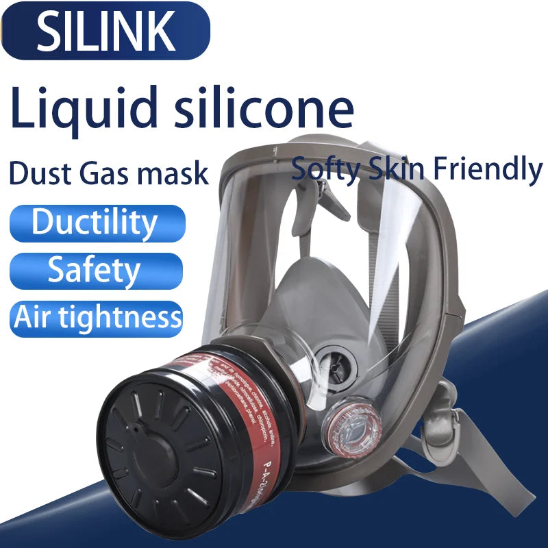 Masque à gaz de survie nucléaire et chimique, masque à gaz intégral avec filtre à charbon actif, adapté aux fumées et poussières de pesticides.