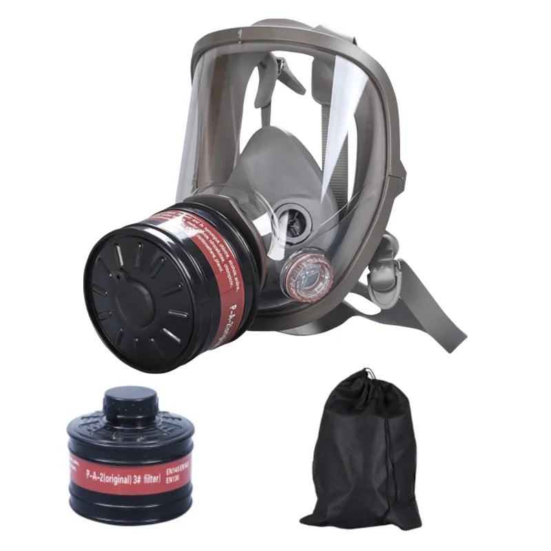 Masque à gaz de survie nucléaire et chimique, masque à gaz intégral avec filtre à charbon actif, adapté aux fumées et poussières de pesticides.