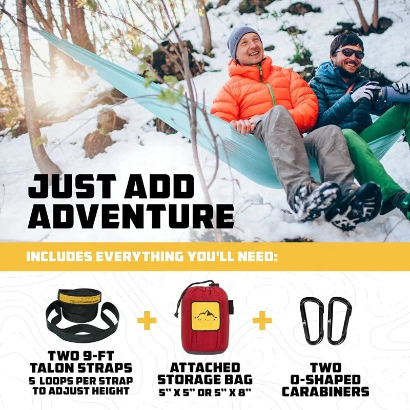 Hamac Polar Everest, accessoire de camping pliable simple ou double, léger, en nylon, avec sac de transport