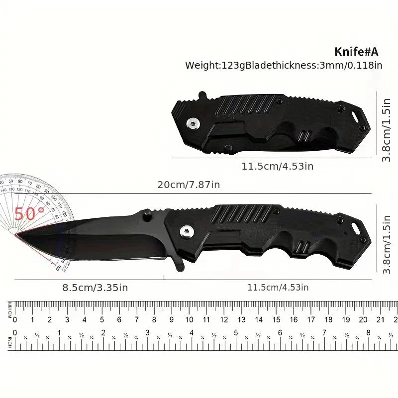 NNEOBA Survival Folding Knife Black