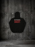 Hoodie Ma voiture boit noir, dos, sur mur béton