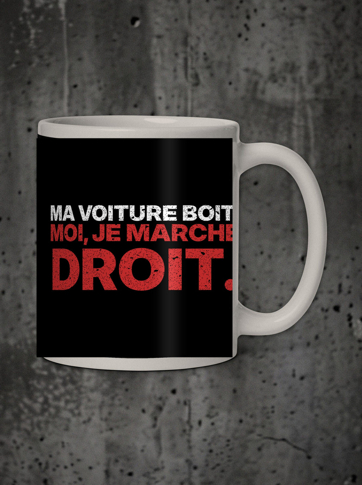 Mug Ma voiture boit, face