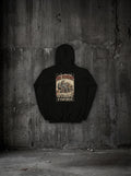 Hoodie Pas fainéant, en économie d'énergie noir, dos, sur mur béton