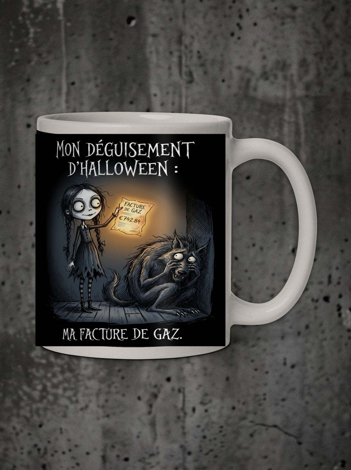 Mug Mon déguisement d'Halloween, face