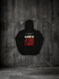 Hoodie Aujourd'hui, je fais le mort noir, dos, sur mur béton