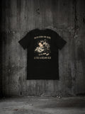 T-shirt On m'a rendu une heure (corbeau) noir, dos, sur mur béton
