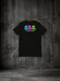 T-shirt C.R.S Néon SURVIVORRR, vue dos sur mur béton