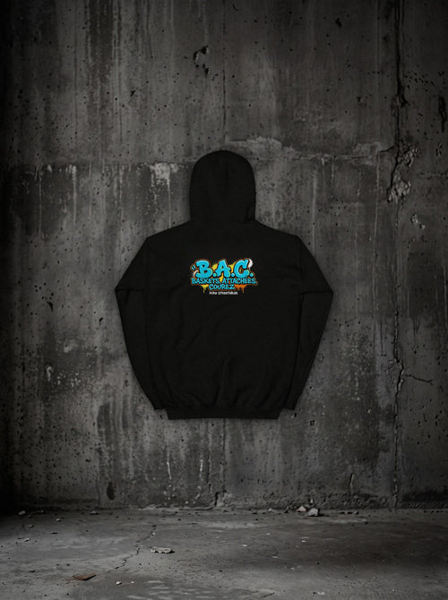 Hoodie B.A.C À Sable SURVIVORRR, vue dos sur mur béton