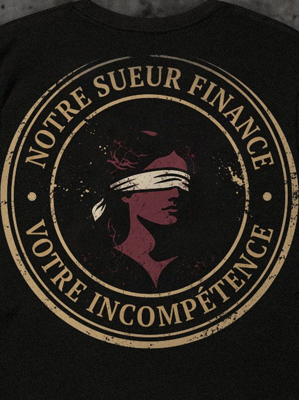 T-shirt Sueur, détail du print dos