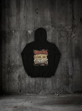 Hoodie Bismillah, c'est les ténèbres noir, dos, sur mur béton