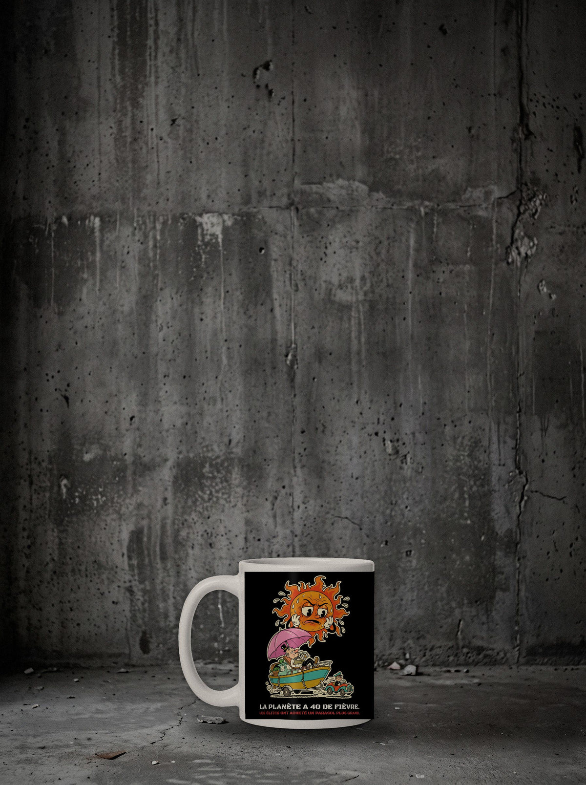 Mug La planète a 40 de fièvre, autre face