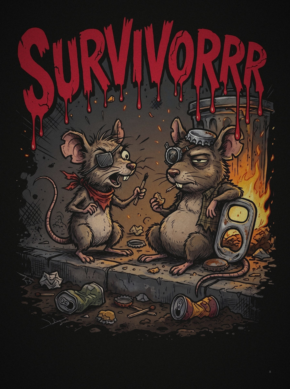 Détail de l'impression Rats SURVIVORRR